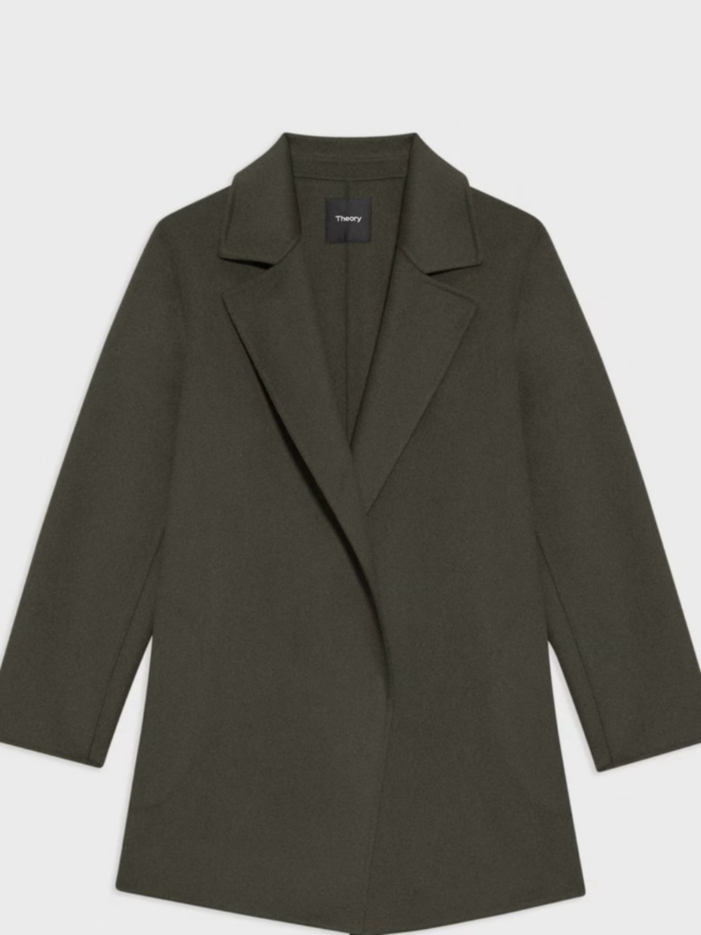Theory Olive Green Tailored Wool Blazer